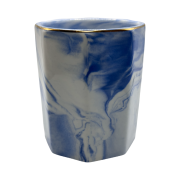 NAM24 Keramik Pinselhalter blaue Marmoroptik